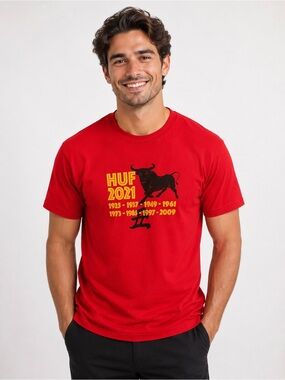 HUF Year of OX YOTO YEARS Graphic T-Shirt Red Size L NEW Skater Streetwear